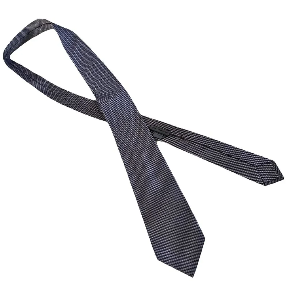 John Varvatos Necktie Gray/Purple Geometric 100% Silk Hand Made in Italy